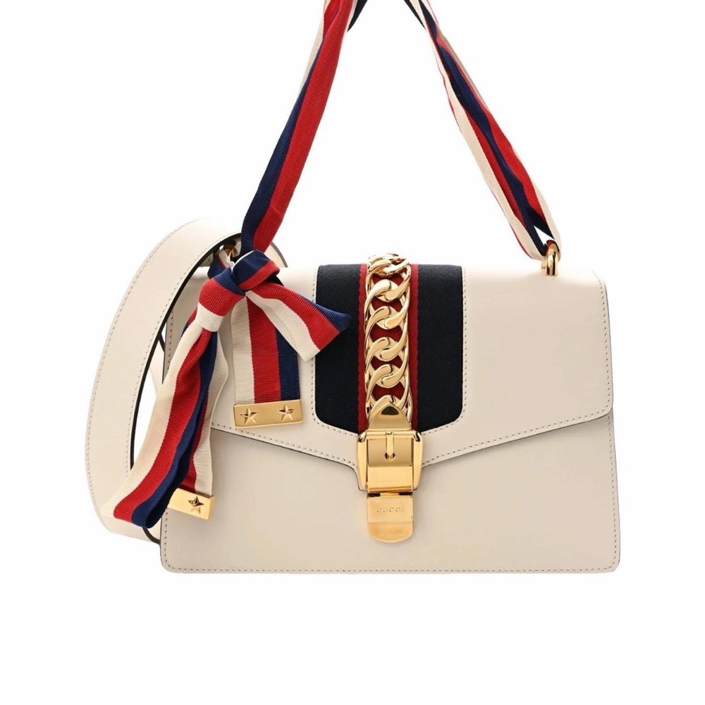 Gucci Sylvie Shoulder Bag with Gold Accents